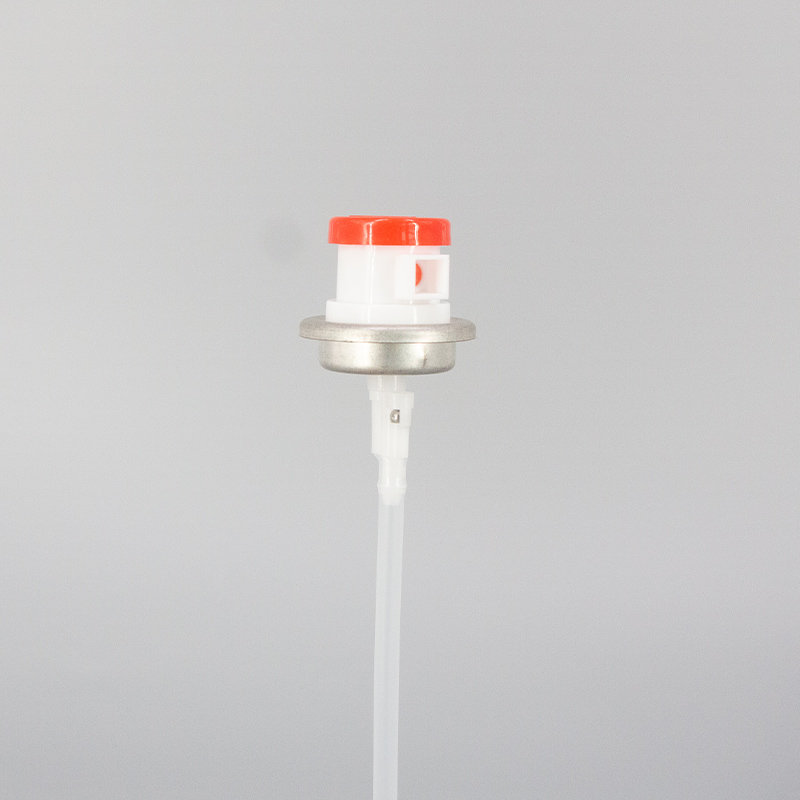 Foot spray aerosol valve